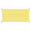 vidaXL Sun Shade Sail Yellow and White 4 x 2 m 100% Polyester Oxford