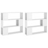 vidaXL Book Cabinet Room Divider High Gloss White 100x24x188 cm