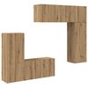 vidaXL TV Wall Unit 5 pcs Artisan Oak Engineered Wood