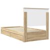 vidaXL Storage Bed with Drawer Sonoma Oak 100 x 200 cm Engineered Wood