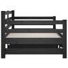 vidaXL Pull-out Day Bed without Mattress Black 2x(80x200)cm