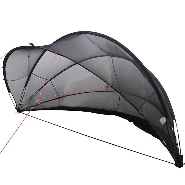 vidaXL Pool Dome Folding Manual Black 336 x 322 x 160 cm