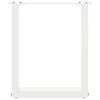 vidaXL Coffee Table Legs U-Shaped 2 pcs White 38x(42-43) cm Steel