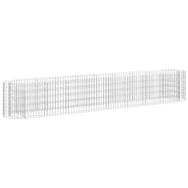 vidaXL Gabion Raised Bed Galvanised Iron 330x50x50 cm