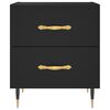vidaXL Bedside Cabinet Black 40x35x47.5 cm Engineered Wood