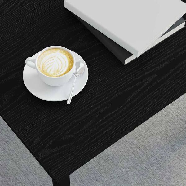 vidaXL Coffee Table Black Oak 40 x 40 x 36 cm Engineered Wood