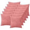 vidaXL Cushion with Pillow HEERLEN 12 pcs Pink Velvet