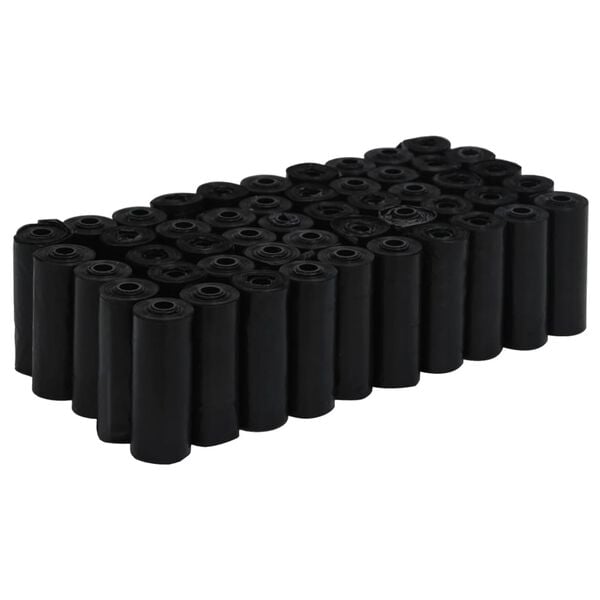 vidaXL Dog Poop Bags 750 pcs Black 30x20 cm PE