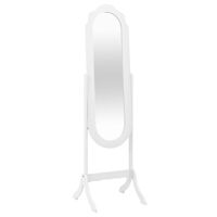 vidaXL Free Standing Mirror White 45.5x47.5x160 cm Engineered Wood