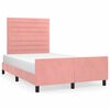 vidaXL Bed Frame without Mattress Pink 120x200 cm Velvet