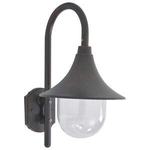vidaXL Garden Wall Lamp E27 42 cm Aluminium Bronze