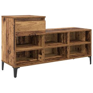 vidaXL Shoe Cabinet 102 x 36 x 60 cm Engineered Wood Old Wood