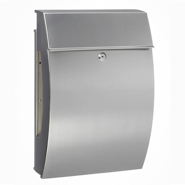 BURG-W&Auml;CHTER Letterbox Hamburg 3815 Ni Stainless Steel Silver
