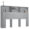 vidaXL Headboard Cabinet Grey Sonoma 160x19x103.5 cm