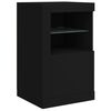 vidaXL Sideboard with LED Lights Black 142.5x37x67 cm