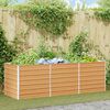 vidaXL Garden Raised Bed 240x80x77 cm Galvanized Steel Silver