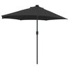 vidaXL Garden Parasol Black 294 x 150 x 224 cm Polyester and Steel