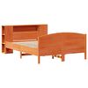vidaXL Bookcase Bed without Mattress Wax Brown 120x200cm Solid Wood Pine
