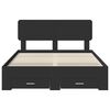 vidaXL Bed Frame with Headboard Black 160 x 200 cm Engineered Wood