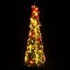 vidaXL Artificial Christmas Tree Pop-up 200 LEDs Green 210 cm