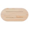 vidaXL Table Top White 90x45x2.5 cm Solid Wood Pine Oval
