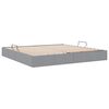 vidaXL Storage Bed with Mattress Light Grey 200 x 200 cm Fabric