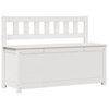 vidaXL Bench White 110x41x76.5 cm Solid Wood Pine