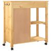 vidaXL Kitchen Trolley MONZA 84x40x88.5 cm Solid Wood Pine