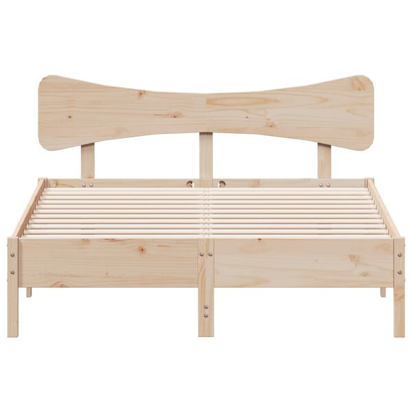vidaXL Bed Frame without Mattress 120x190 cm Small Double Solid Wood Pine