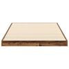 vidaXL Floor Bed Frame Old Wood 75 x 190 cm Engineered Wood