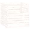 vidaXL Composter White 80x80x78 cm Solid Wood Pine