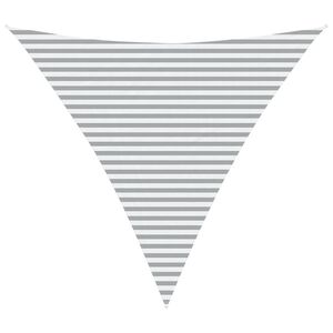 vidaXL Sun Shade Sail Light Grey and White 4.5 x 4.5 x 4.5 m