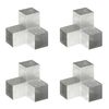 vidaXL Post Connectors 4 pcs Y Shape Galvanised Metal 101x101 mm