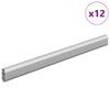 vidaXL Closet Rod 12 pcs Silver 316 x 15 x 29 mm Aluminium Alloy