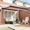 vidaXL Awning Red and White 300 x 250 x 165 cm Polyester and Aluminium