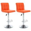 vidaXL Bar Stools 2 pcs Orange Faux Leather