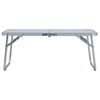 vidaXL Folding Camping Table White Aluminium 60x40 cm