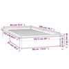 vidaXL LED Bed Frame without Mattress White 90x200 cm Solid Wood