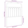 vidaXL Metal Replace Headboard Black 80 cm