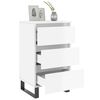 vidaXL Bedside Cabinets 2 pcs High Gloss White 40x35x69 cm Engineered Wood