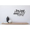 Homemania Wall Decoration Words 70x40 cm Steel Black