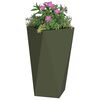 vidaXL Planter Olive Green 40 x 40 x 75 cm Steel