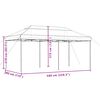 vidaXL Party Tent Folding Beige 292 x 580 x 315 cm Oxford Fabric