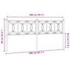 vidaXL Metal Replace Headboard White 200 cm