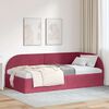 vidaXL Corner Bed Frame with Headboard Wine Red 90 cm x 190 cm Velvet