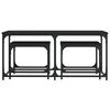 vidaXL Nesting Coffee Tables 3 pcs Black Engineered Wood