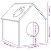 vidaXL Cat House White 41x50x50 cm Solid Wood Pine