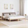 vidaXL Bed frame Brown and taupe 180 x 200 cm Solid pine wood