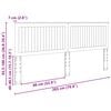 vidaXL Headboard with Headboard Grey Sonoma 200 cm Engineered wood