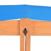 vidaXL Sandbox with Adjustable Roof Fir Wood Blue UV50